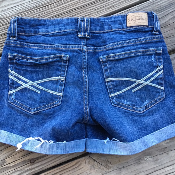 Aeropostale “Boyfriend “ Dark Denim Shorts Sz 0 - Picture 3 of 8